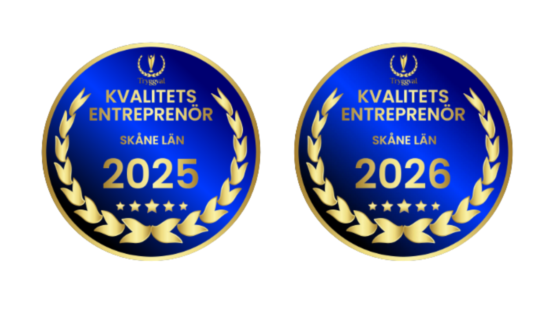 Tryggval Kvalitetsentreprenör Skåne län 2025 och 2026